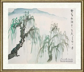 饶宗颐_银笺墨荷四连屏及对联Lotus on Silver WaterColor on Silver Paper